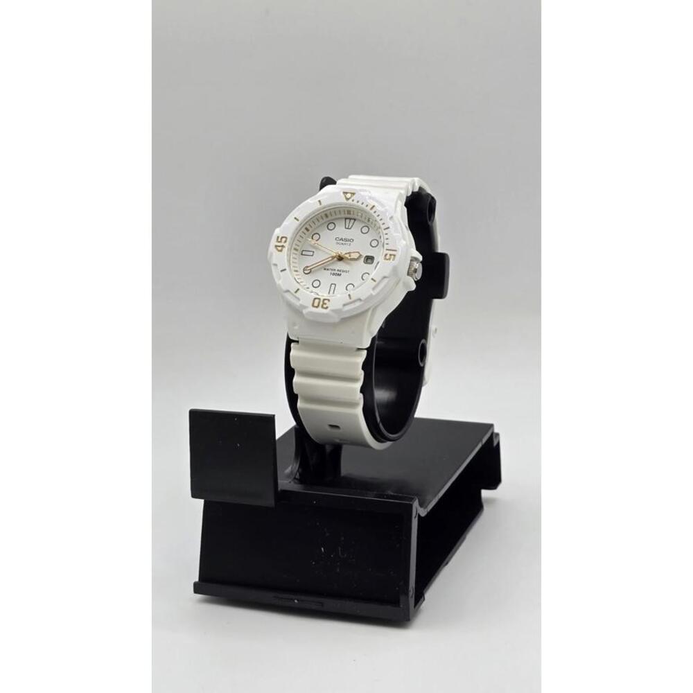 Casio LRW200H-7E2V Women's White Resin Band, White Gold Dial, Date, 100 Meter WR